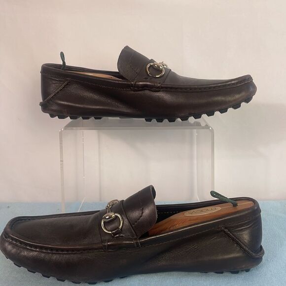 Gucci Mens Brown Horse Bit Loafers - Picture 2 of 5